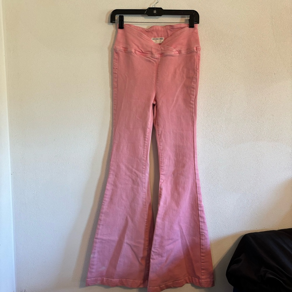 We the Free Pull On Crossover Flare Wide Leg Pants